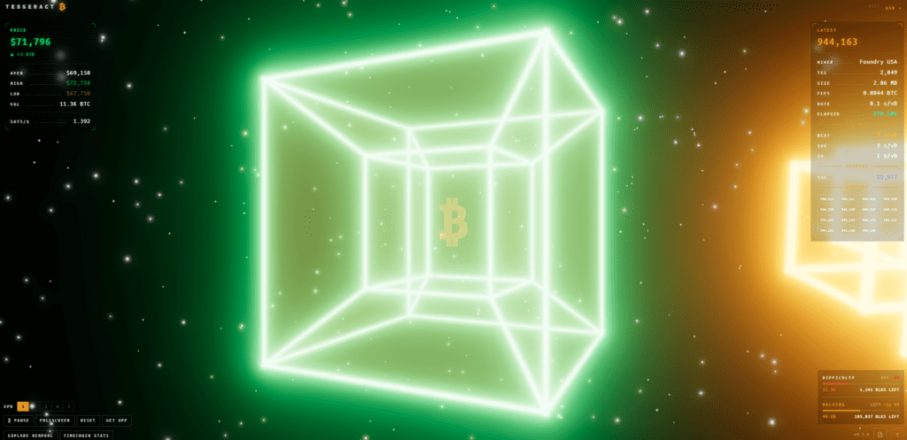 TesseractBTC Screenshot